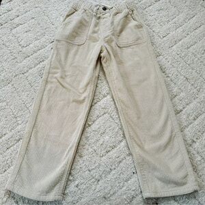 NWOT Boys 7 Corduroy Carpenter Pants Elastic Waist Preppy Casual Baagy Pockets